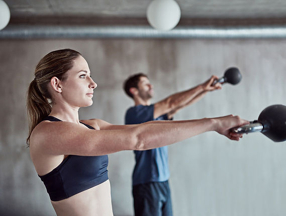 Workout mit Kettlebell