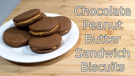 How to make Chocolate Peanut Butter Sandwich Biscuits