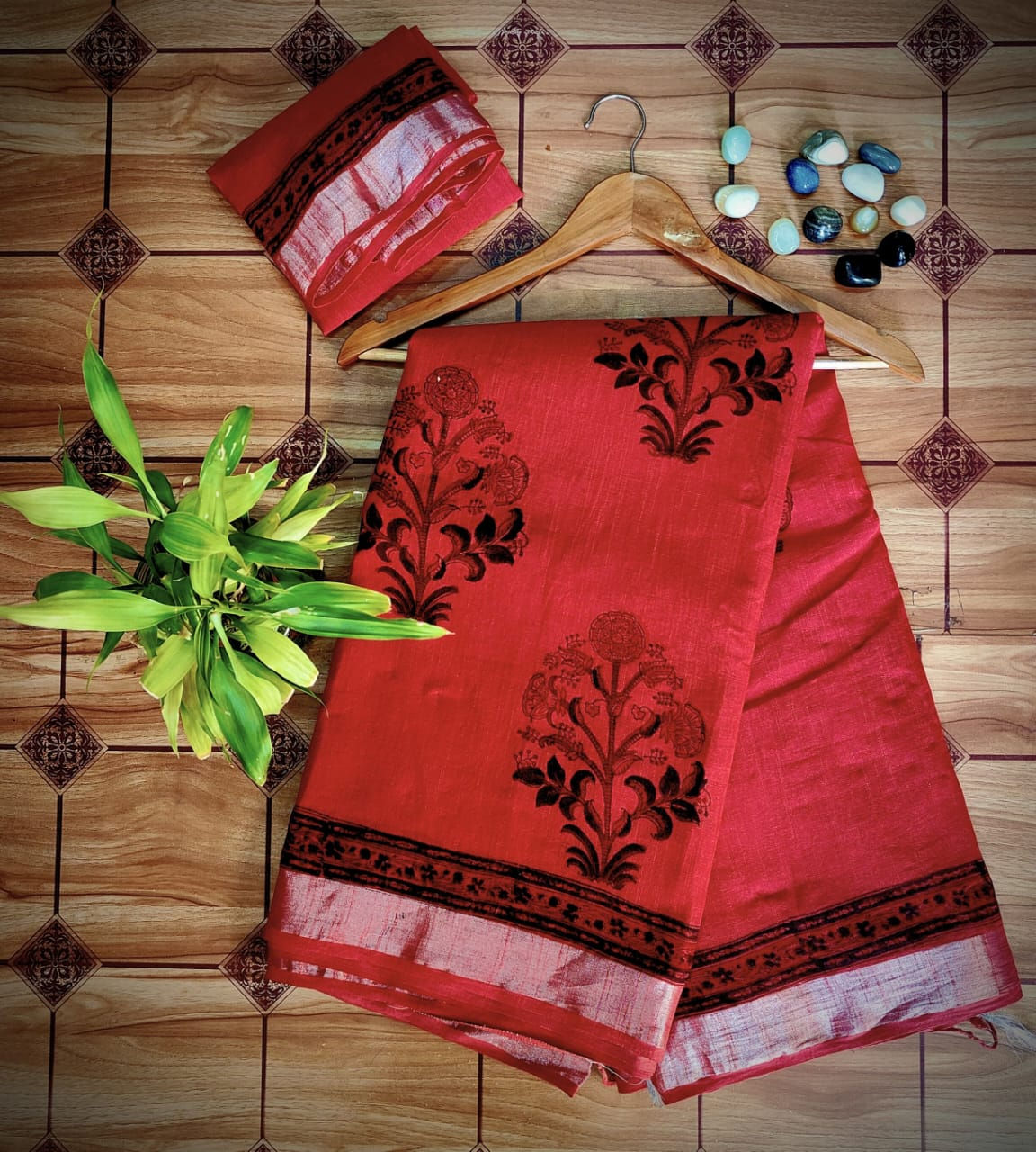 Linen  Saree