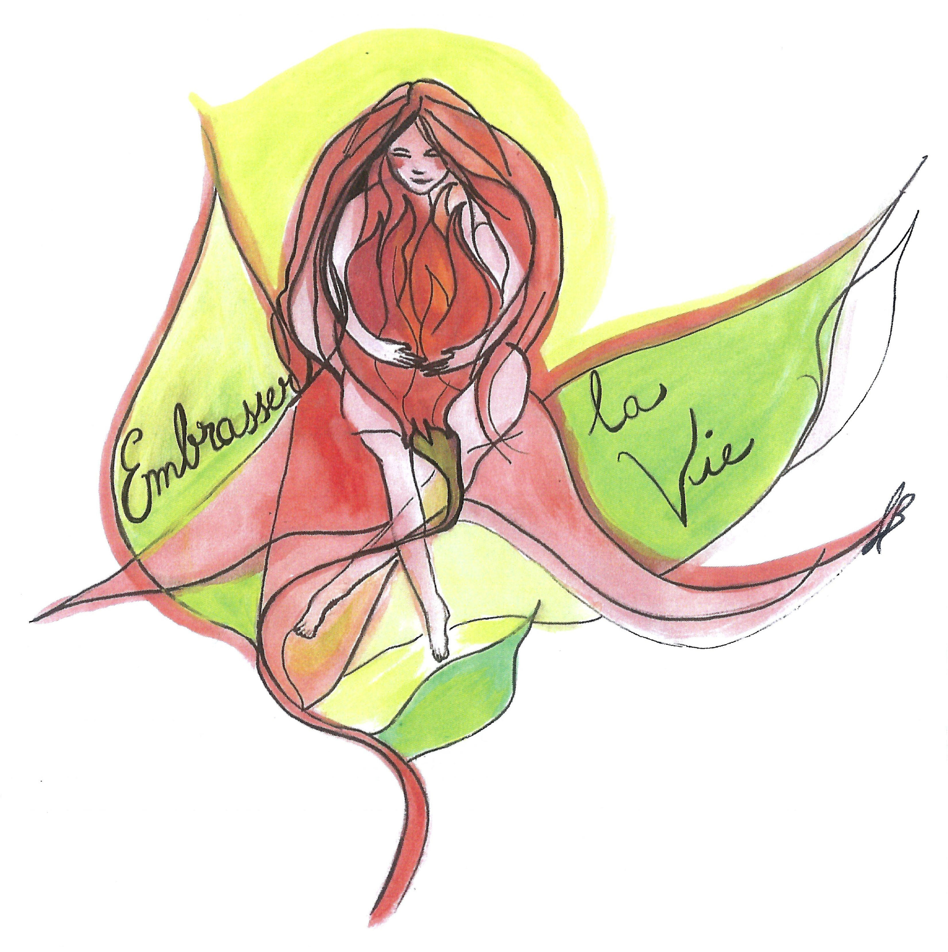 Embrasser La Vie (fond vert)