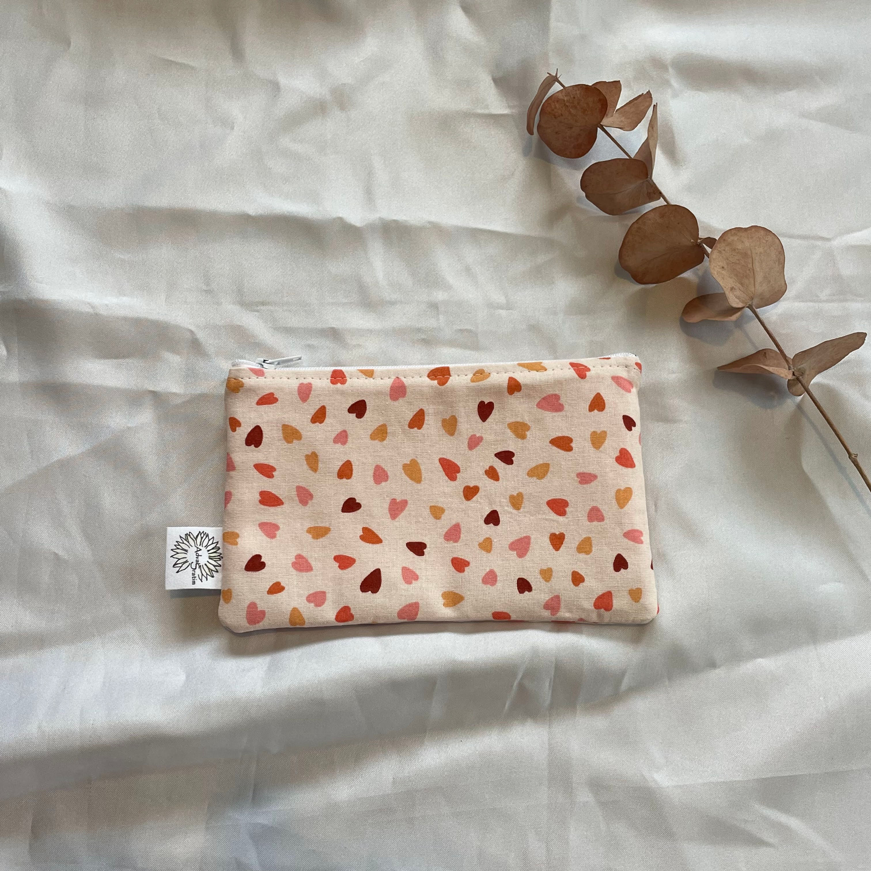 נרתיק בינוני לבבות ורוד