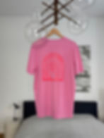 T-Shirt Pink, neon Druck Rückseite