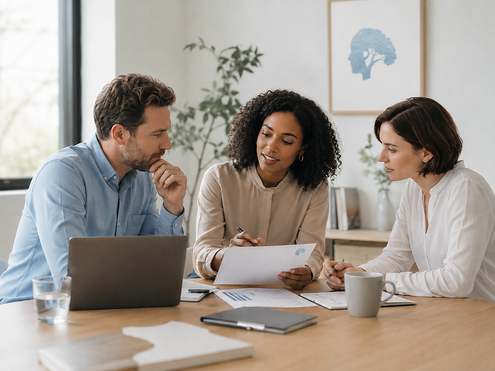 Business consulting company team collaborating