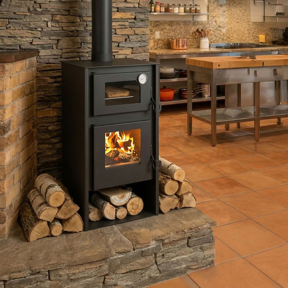 Miniatura: Calefactor a Leña Modelo PK-F (Con Horno) - 110m2
