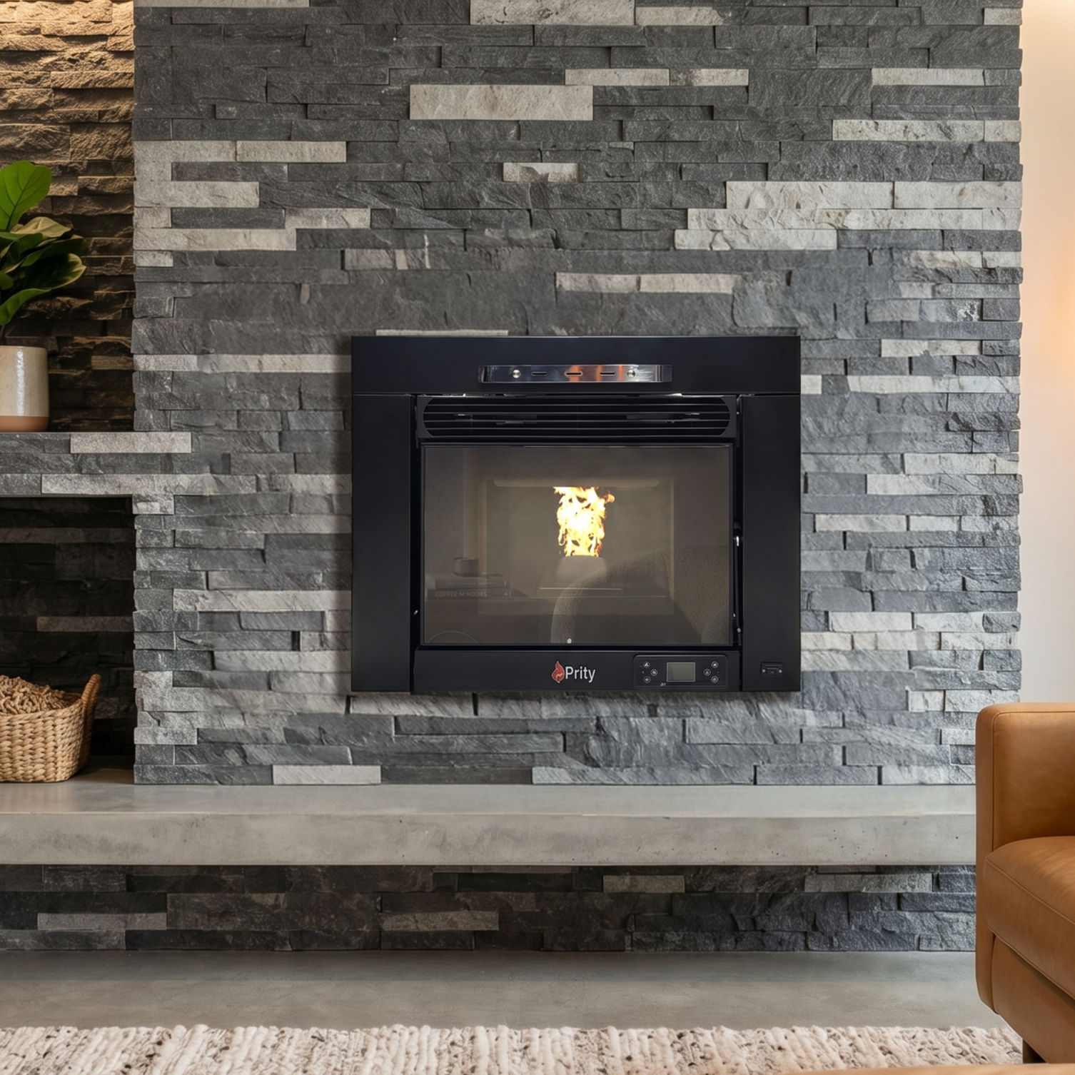 Calefactor a Pellet 9.5Kw Insertable - 95m2