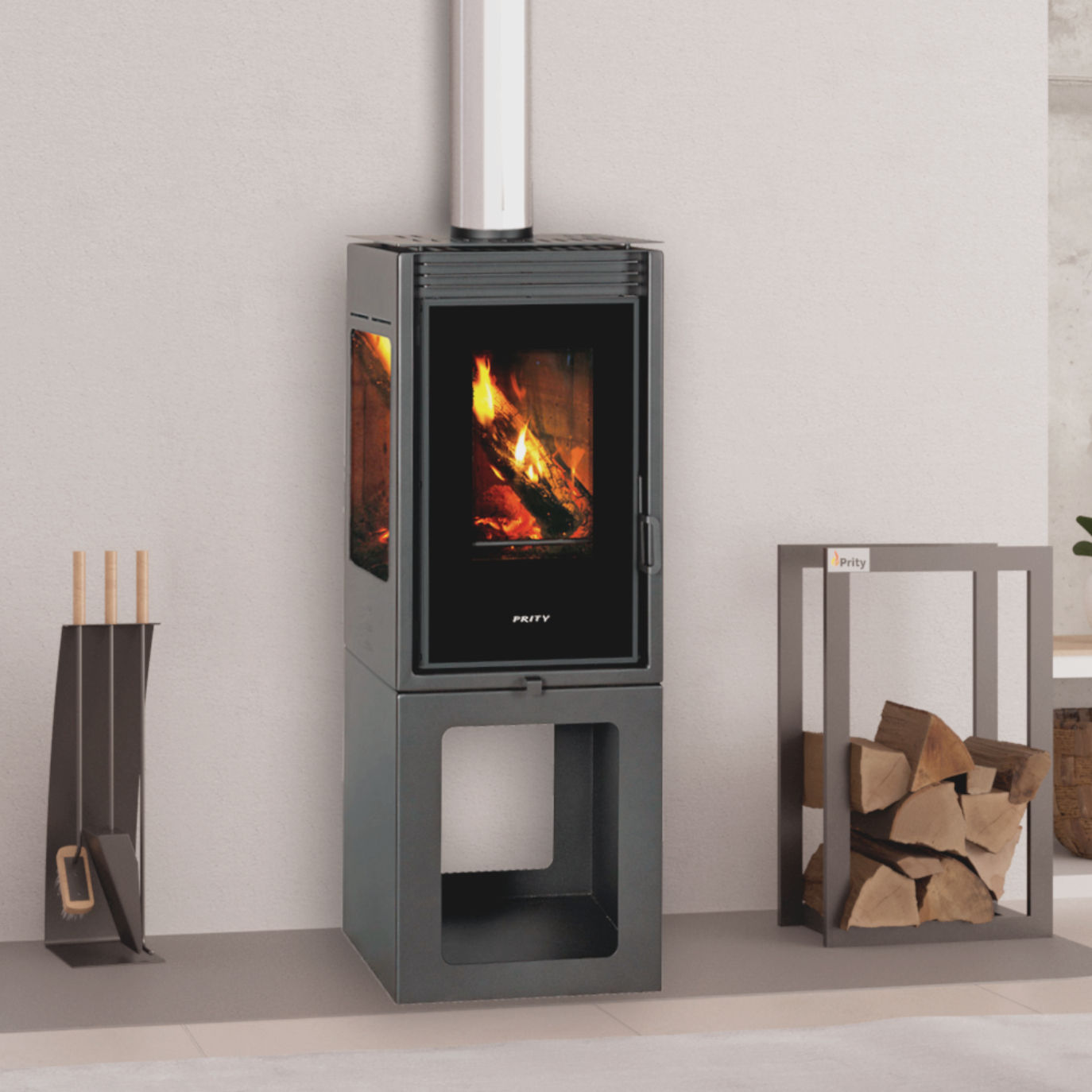 Calefactor a Leña Modelo PMV3TV (Panorámico) - 110m2