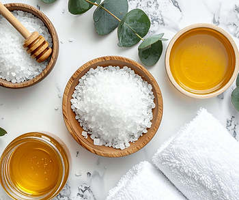 Peppermint and eucalyptus epson salt bath bag