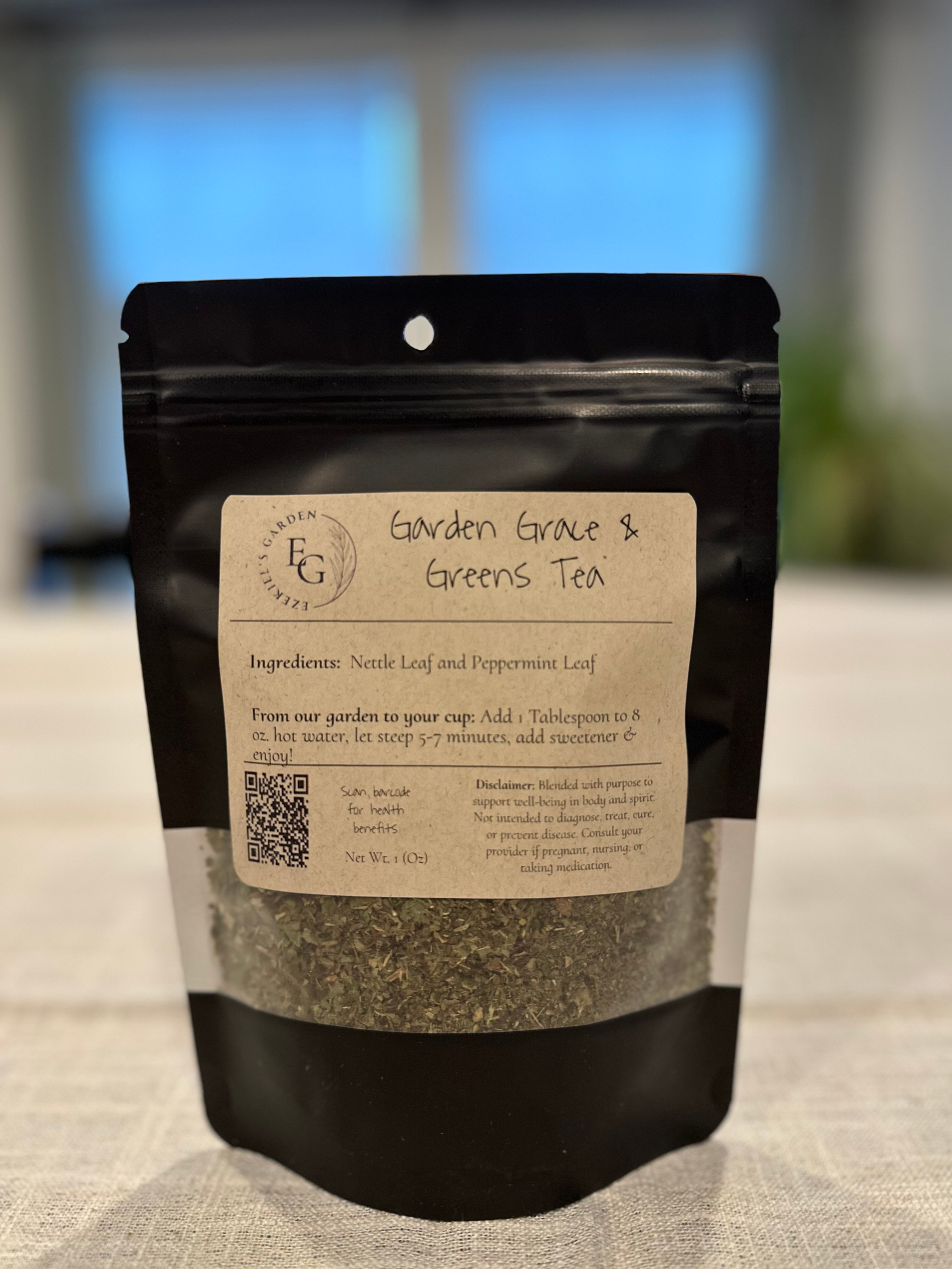 🌿 Garden Grace & Greens Herbal Tea -- Nettle Peppermint Tea