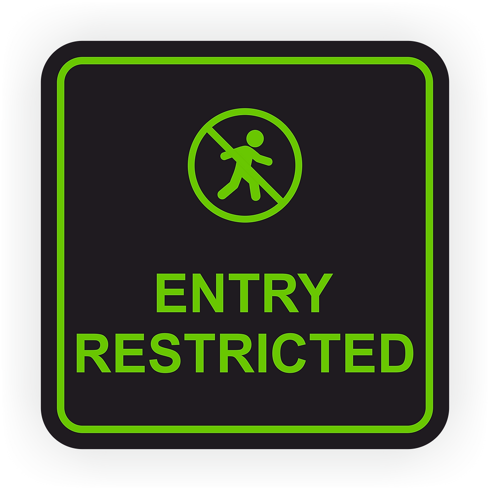 Wall Hanging  Name Plate -Entry Restricted Sign