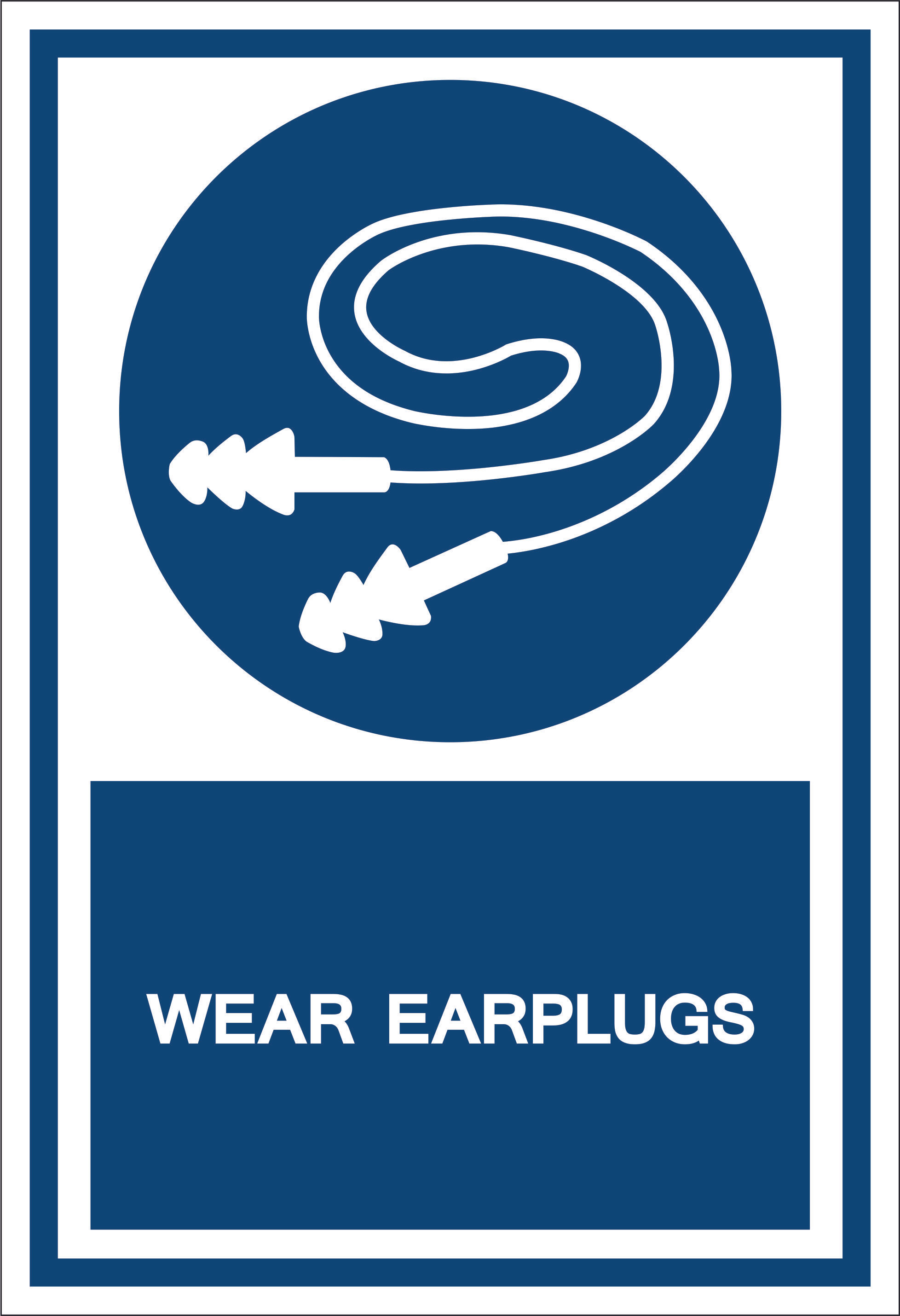 Wear Earplug sign