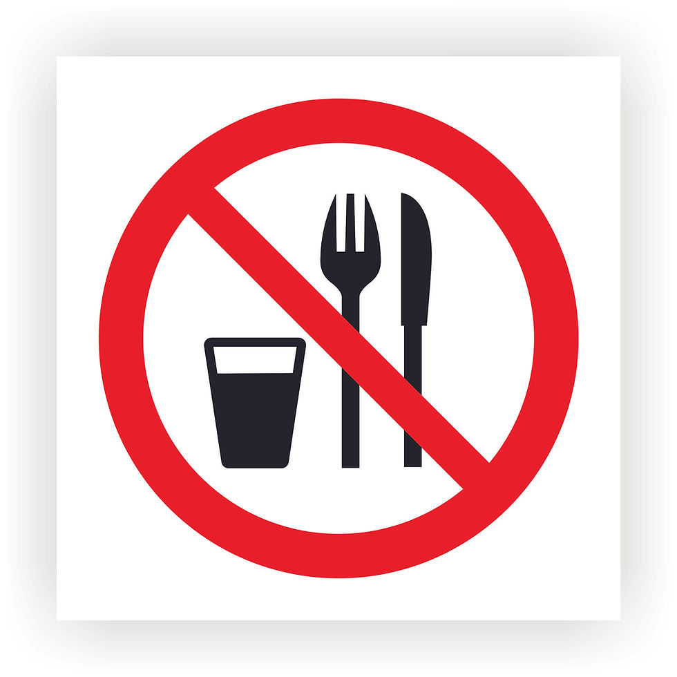 Prohibition Sign about Do Not Use Food & Drink