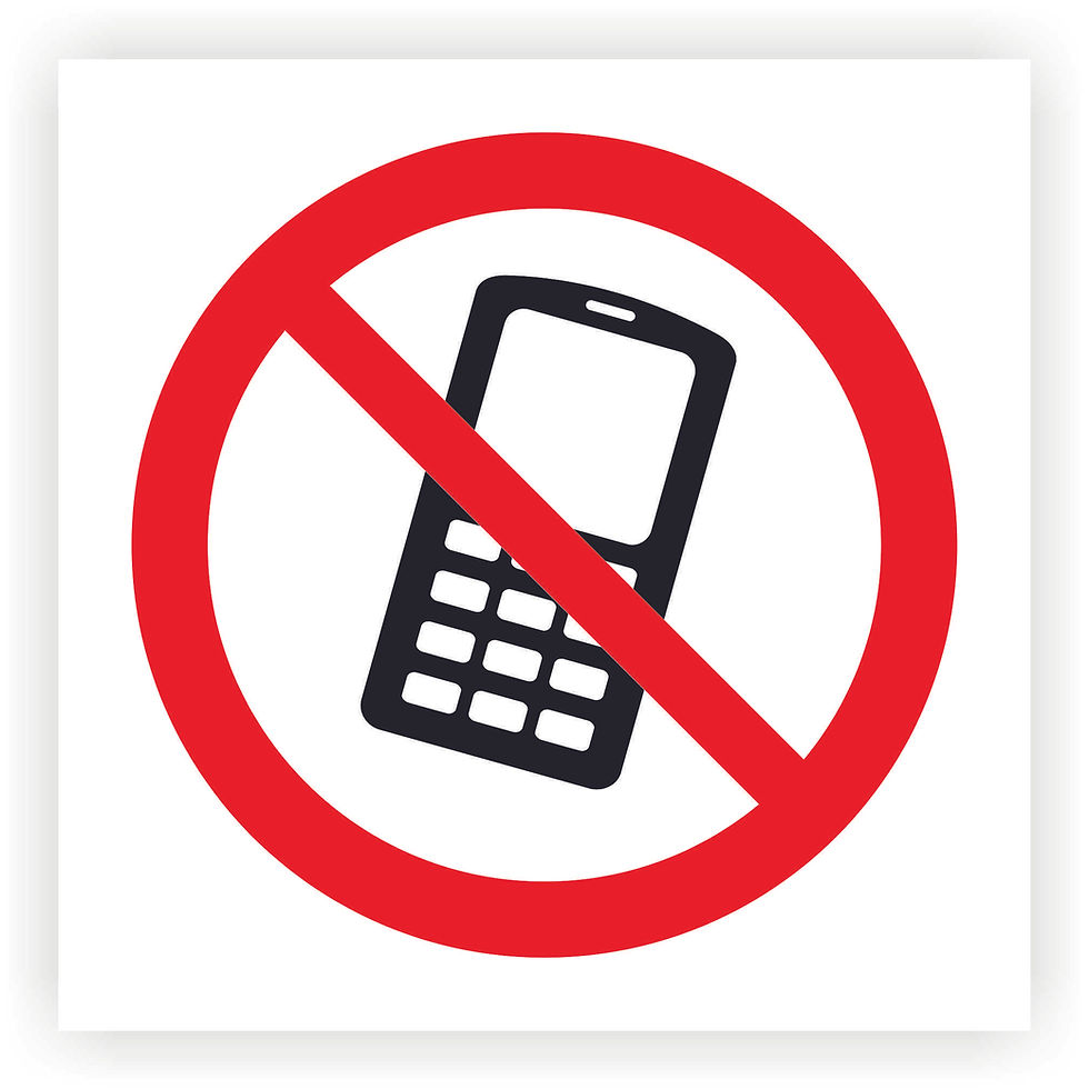 Prohibition Sign About No Phone use Sign