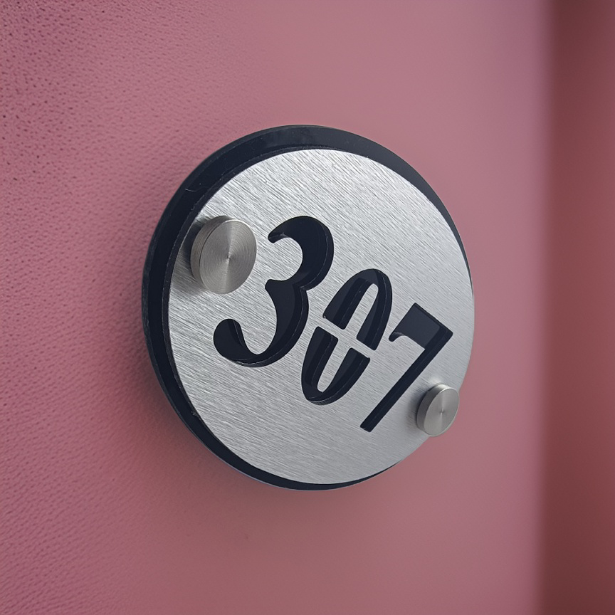 Thumbnail: Oval Number Sign, Sandwich Signage, ACP Cut out Sign, For House Number, Floor