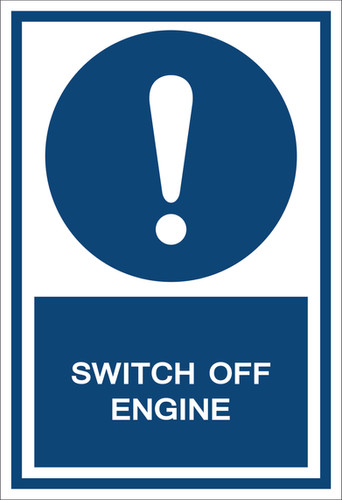 Switch Off Engine Sign Standing Switch off Engine sign | Signageinfra