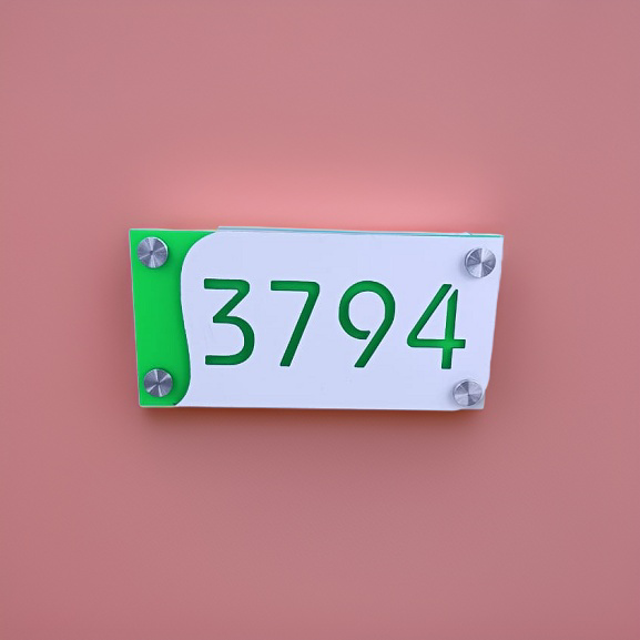 Thumbnail: Designer Number Signs  - White ACP Cut with Solid Colour Acrylic