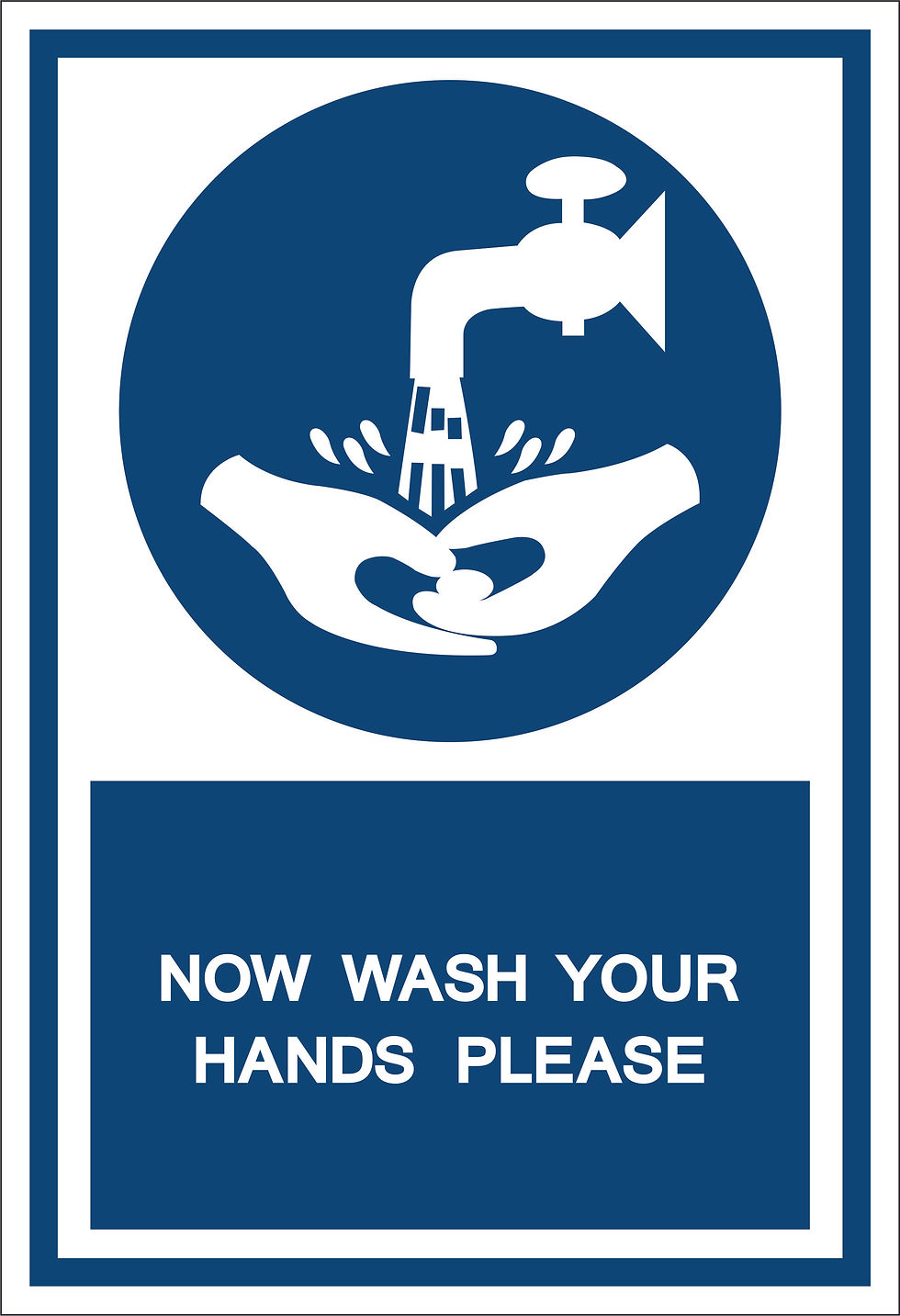 Institutional Sign-hand wash sign