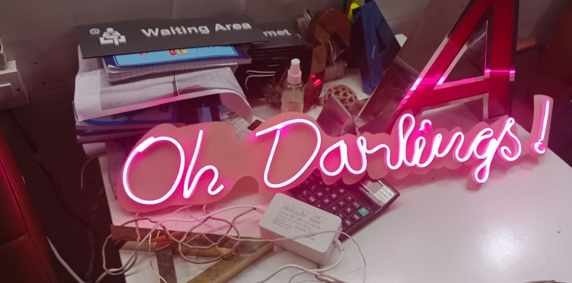 Neon Sign Board - HI Darlings !