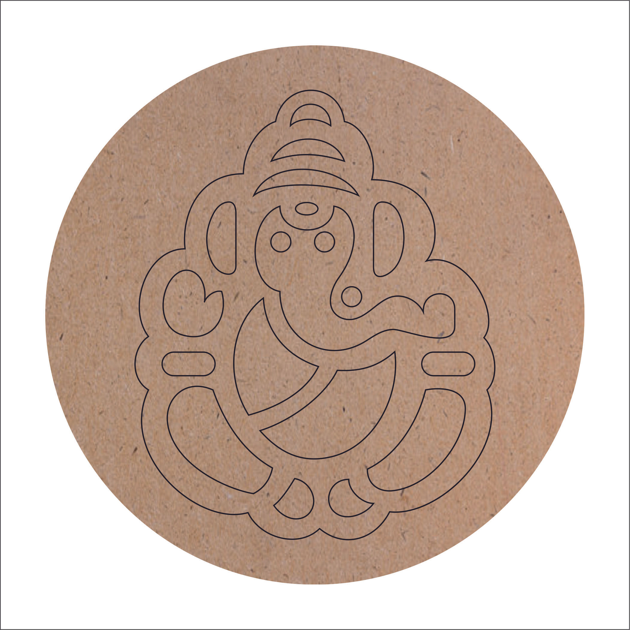 Lord Ganesha Puja Rangoli Design | MDF Pine Stencil for Diwali Decoratio