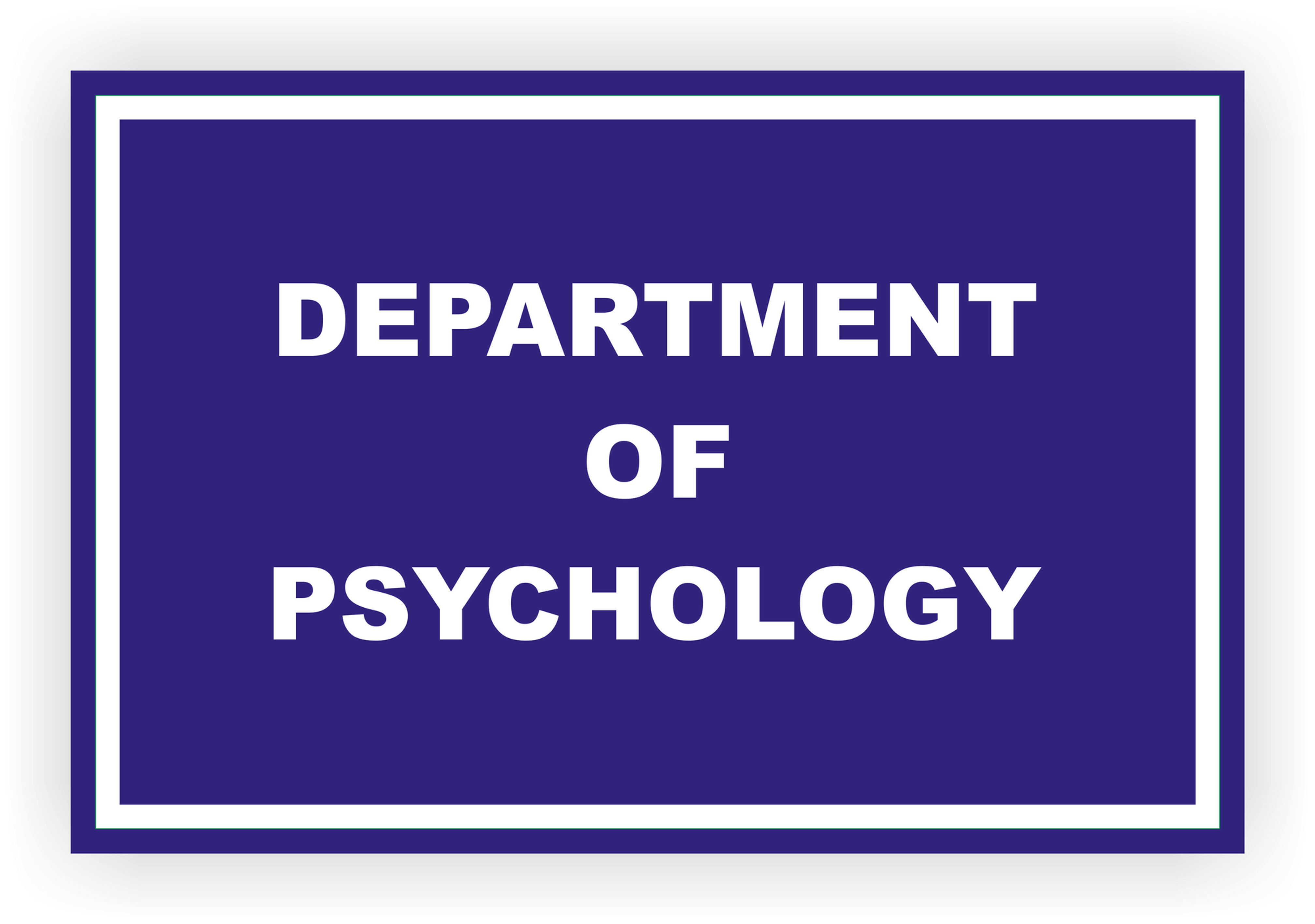 INSTITUTIONAL-SIGN-DEPARTMENT OF PSYCHOLOGY