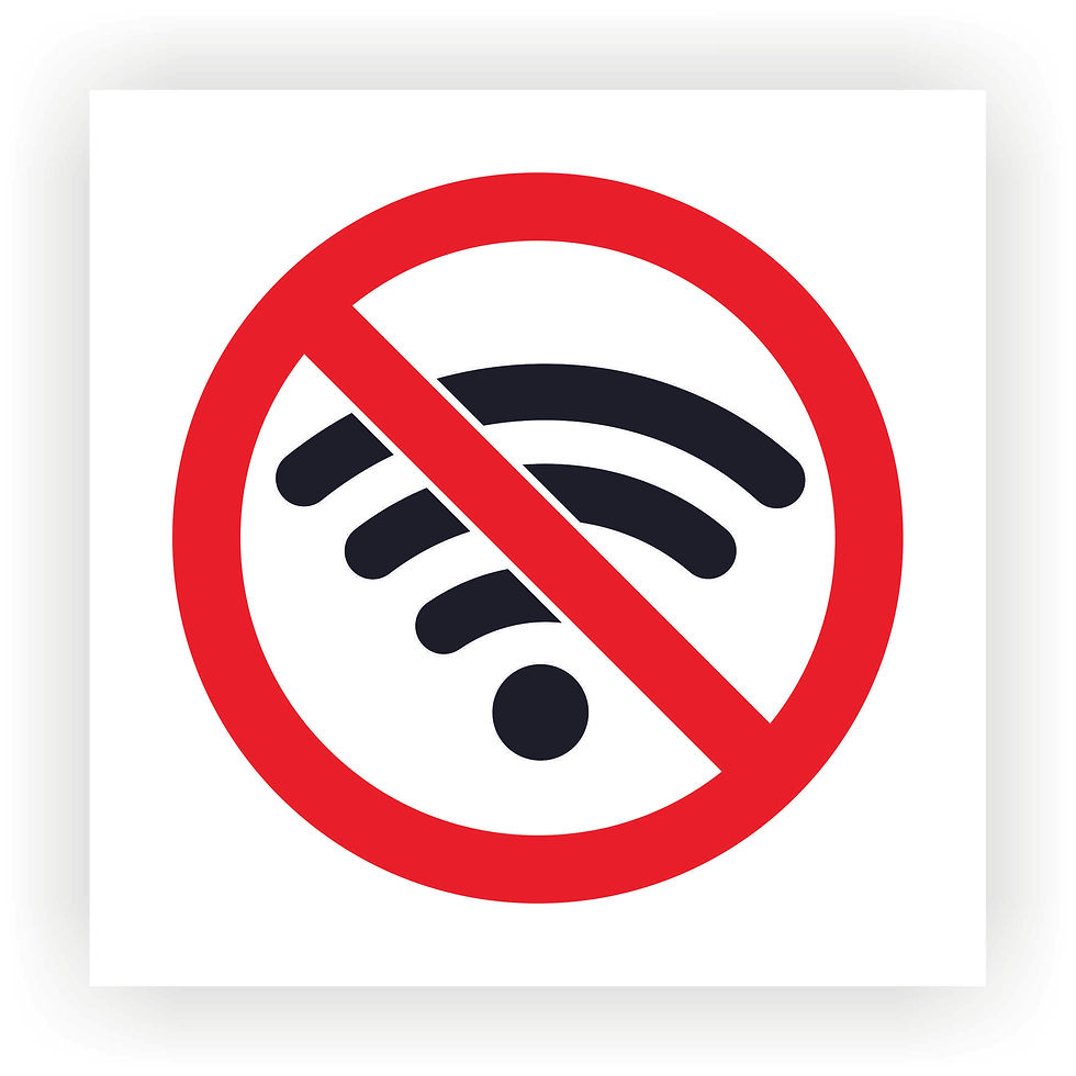 Prohibition Sign About No Wi-Fi Sign