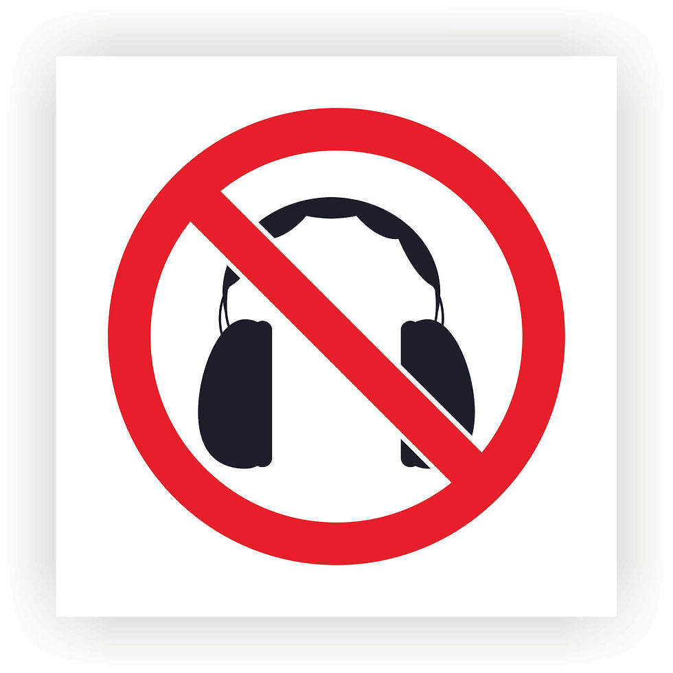 Prohibition Sign about Ear protection