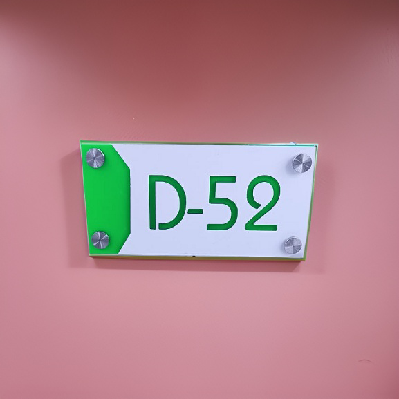 Thumbnail: Designer Number Signs  - White ACP Cut with Solid Colour Acrylic