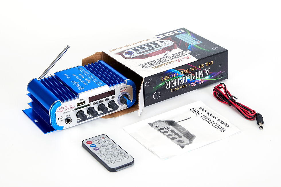 縮圖：HY604 4聲道(20w+20)家用/車用擴大機 BY/USB/SD/FM/麥克風 附卡拉OK混音