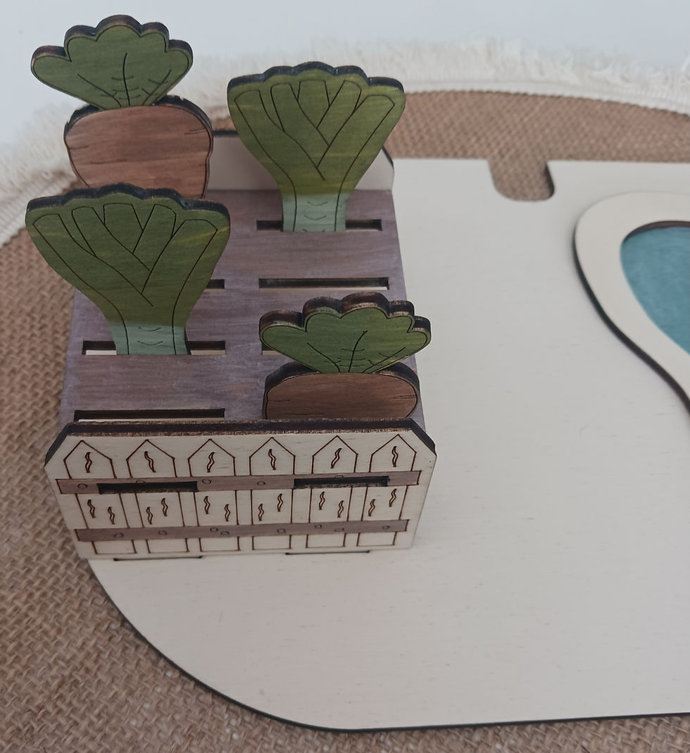 Miniature : Plateau en bois 3D couleur« Le Potager »