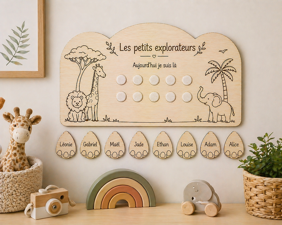 Miniature : Plaque de présence Safari avec ou sans corde