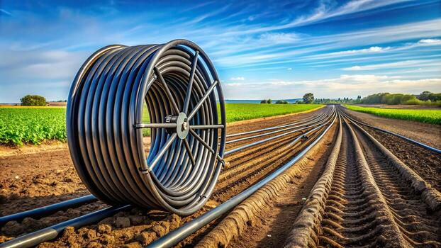 sustainable-watering-tubing-coil-conservation-symmetrical-irrigation-agriculture-agricultu