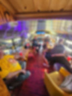 inside the party school bus