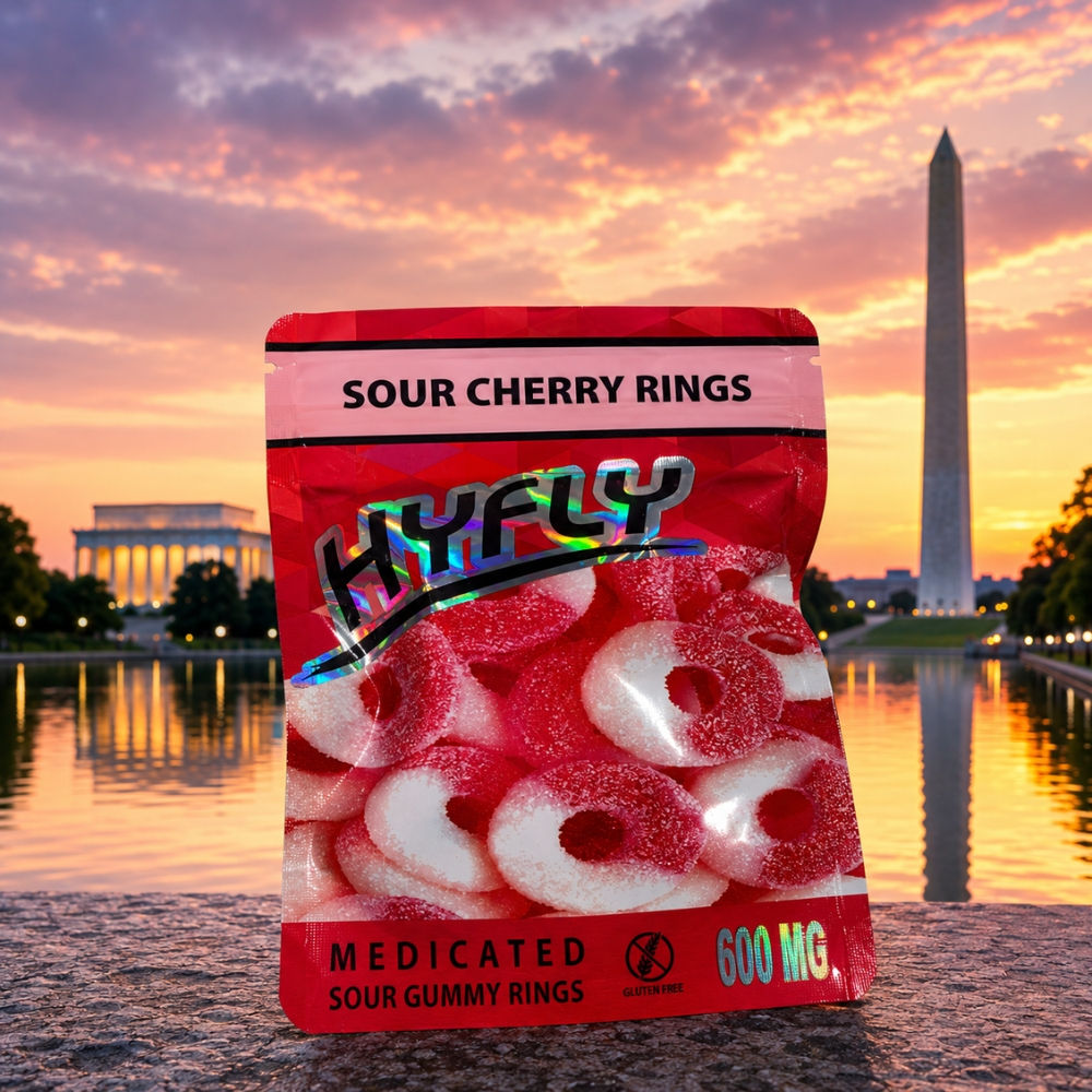 HYFLY Premium Sour Cherry Rings – Infused Gummies