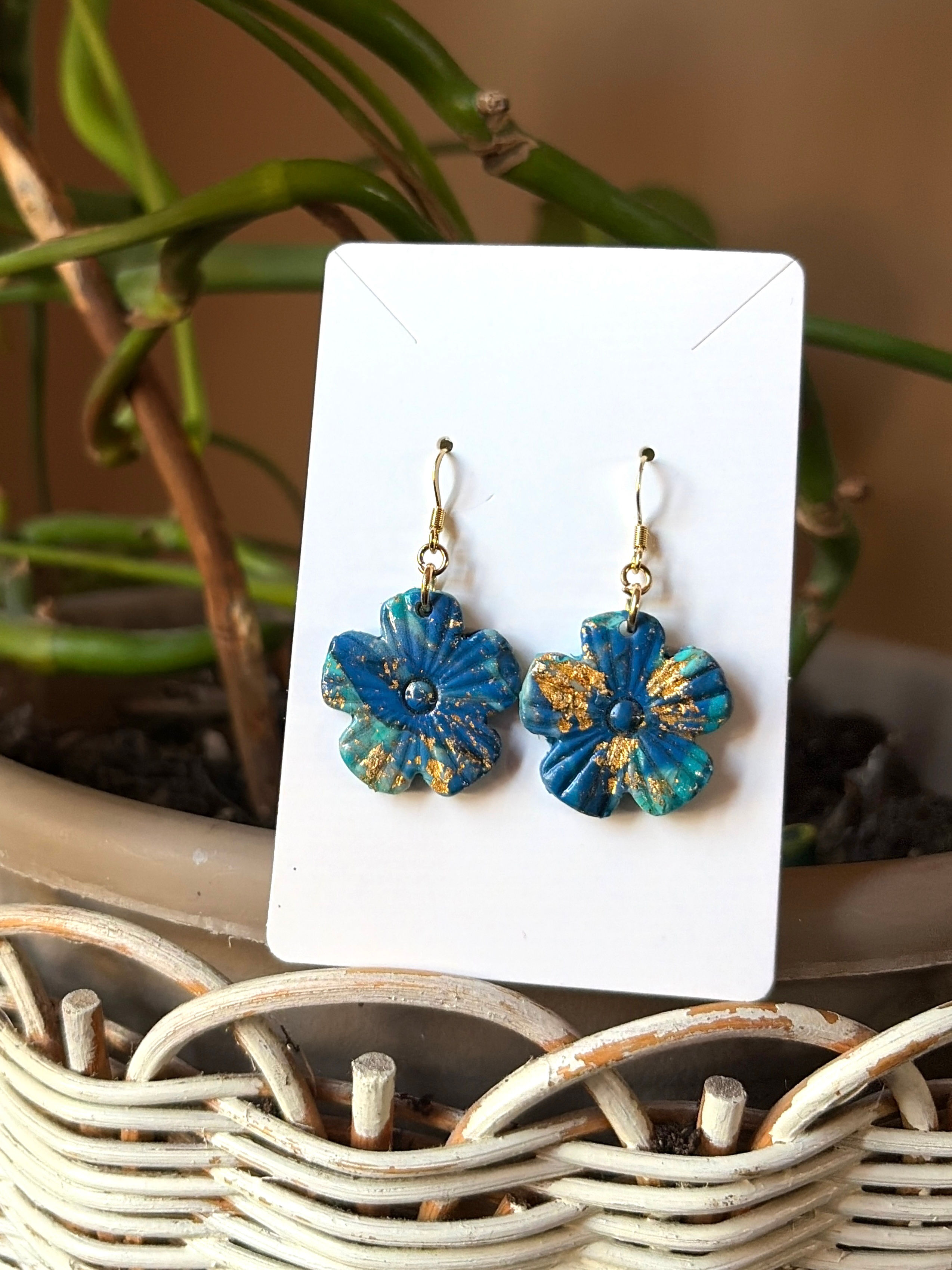 Blue flower dangles 