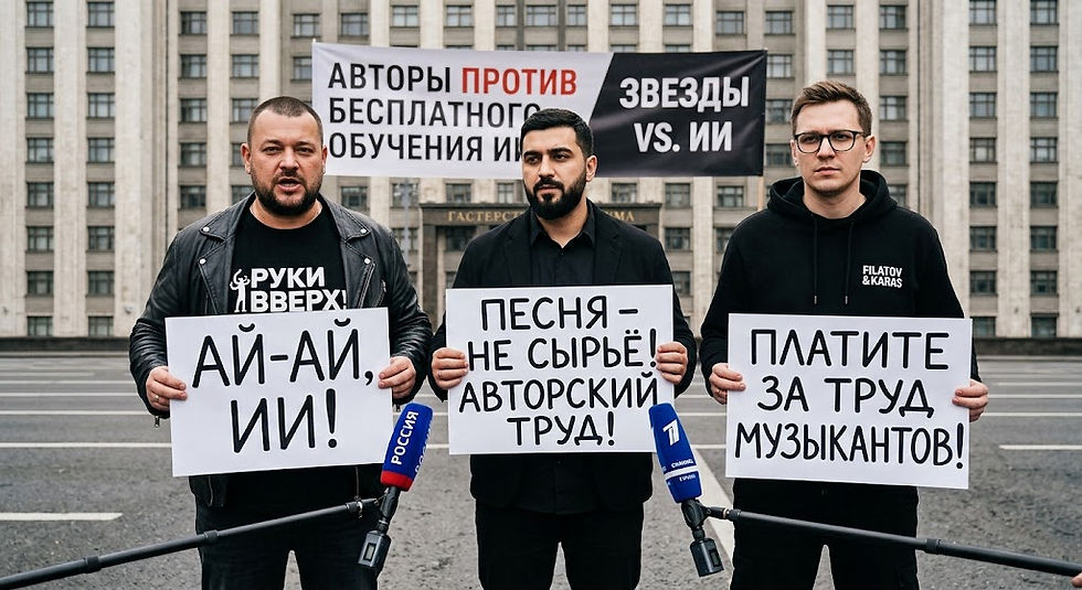 Звезды российского шоу-бизнеса выступили против бесплатного обучения ИИ на их произведениях