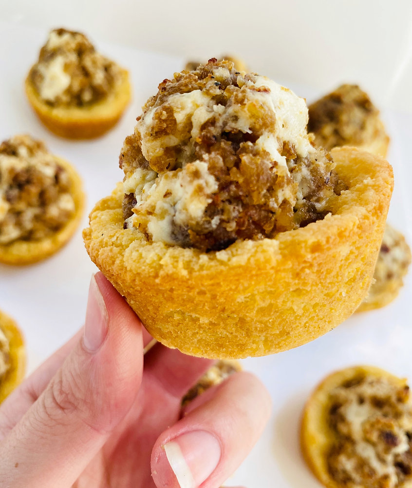 Keto Sausage N Cream Cheese Biscuit Bites