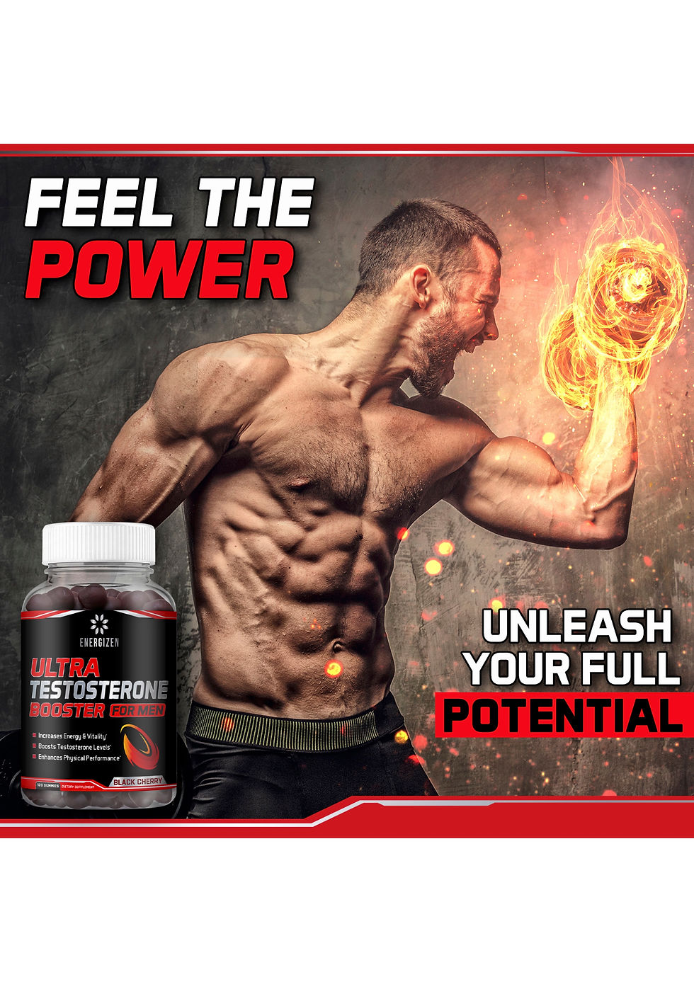 Thumbnail: Ultra Testosterone Booster Gummies For Men - Black Cherry