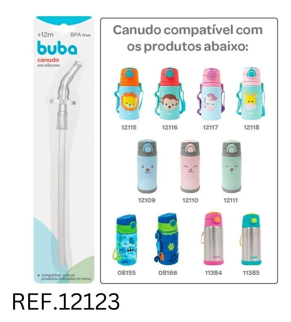 Miniatura: Canudo Repositor em Silicone - Buba 12123
