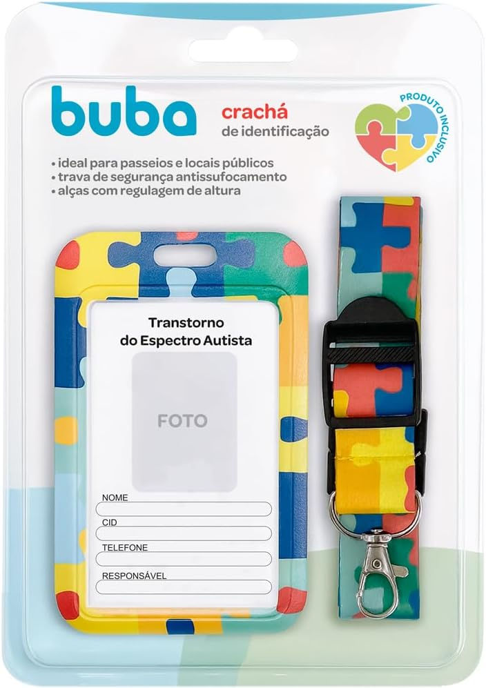 Crachá de Identificação Espectro Autista - Buba
