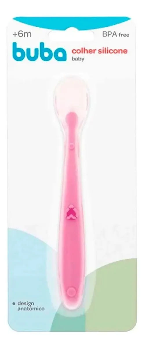 Colher em Silicone Infantil +6 Meses - Buba