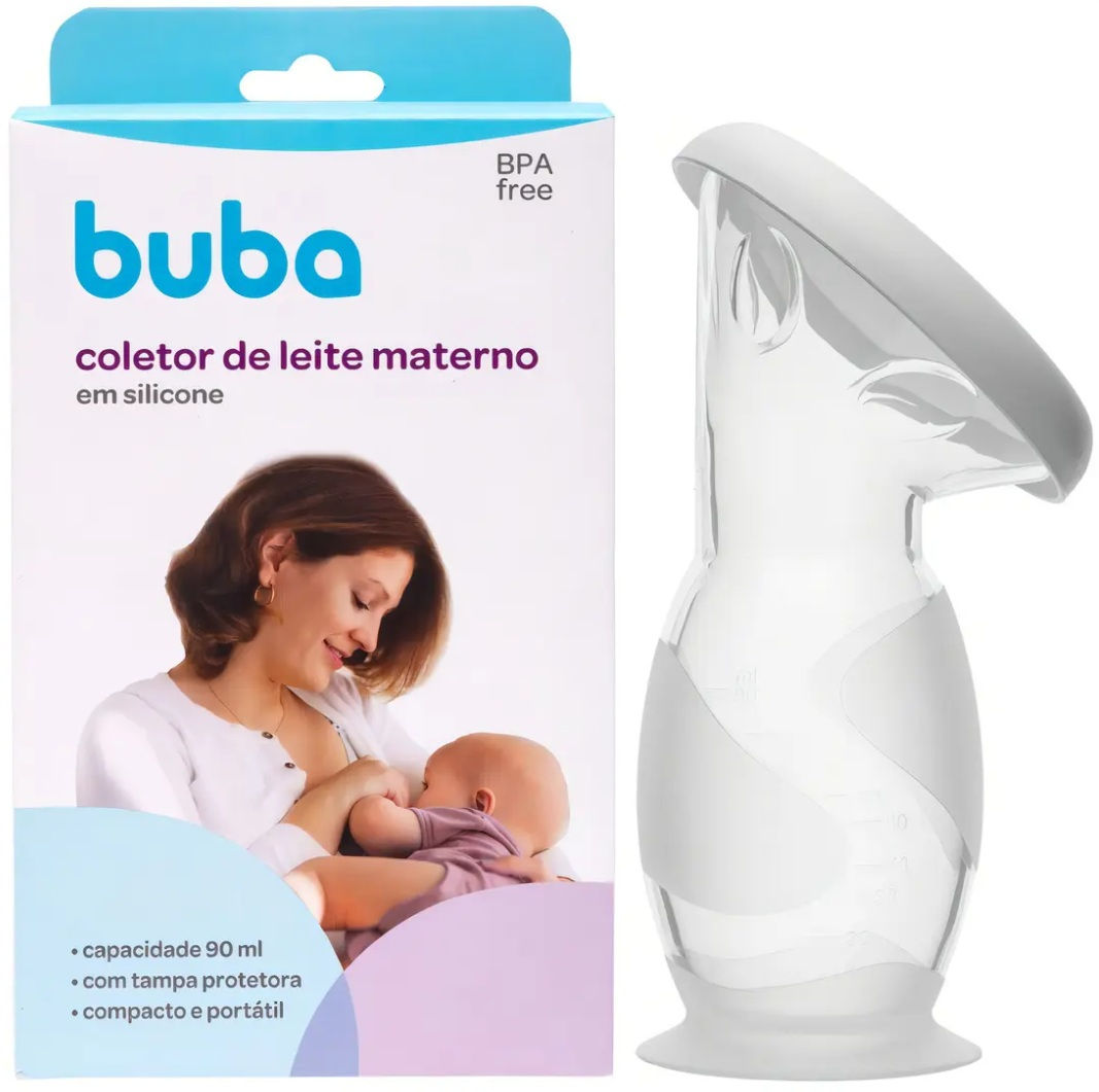 Bomba De Tirar Leite Materno Manual Silicone Flexível - Buba