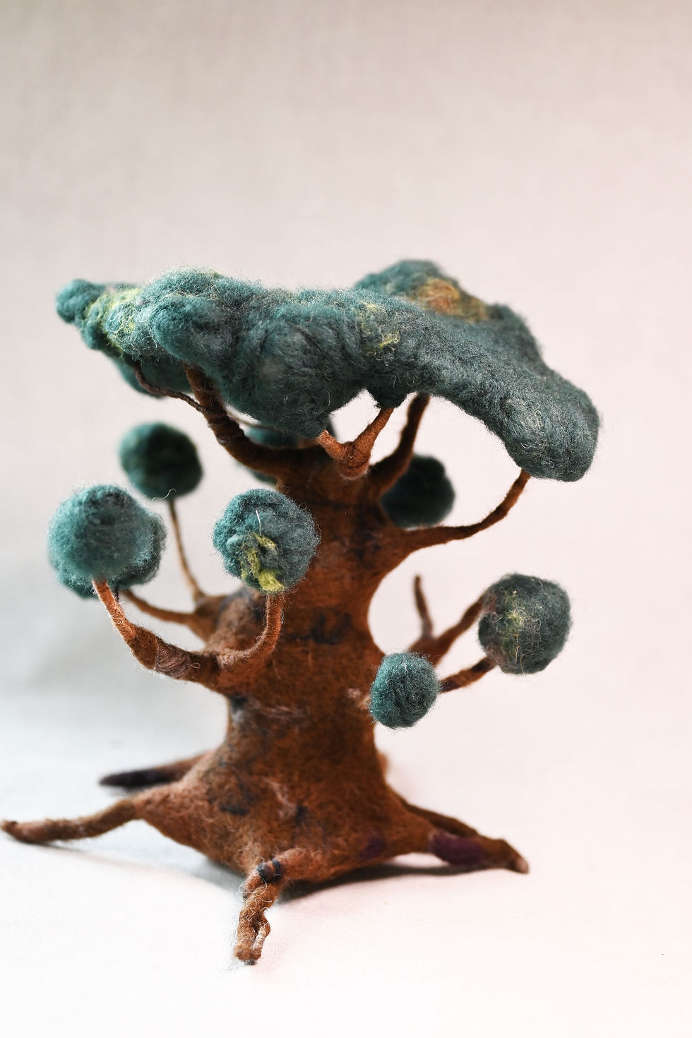 needle felted tree display