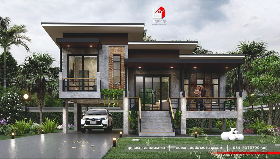 Salah satu desain rumah anti banjir: dibangun 'melayang' di atas tanah.