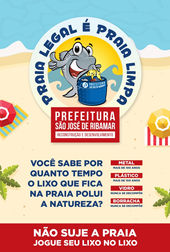 Ação para limpeza das praias será realizada pela  Secretaria Municipal de Meio Ambiente de São José 