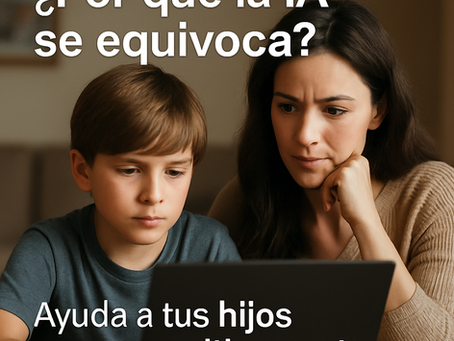 Madre e hijo observan con atención la pantalla de una laptop. Ambos muestran expresiones de duda y concentración.