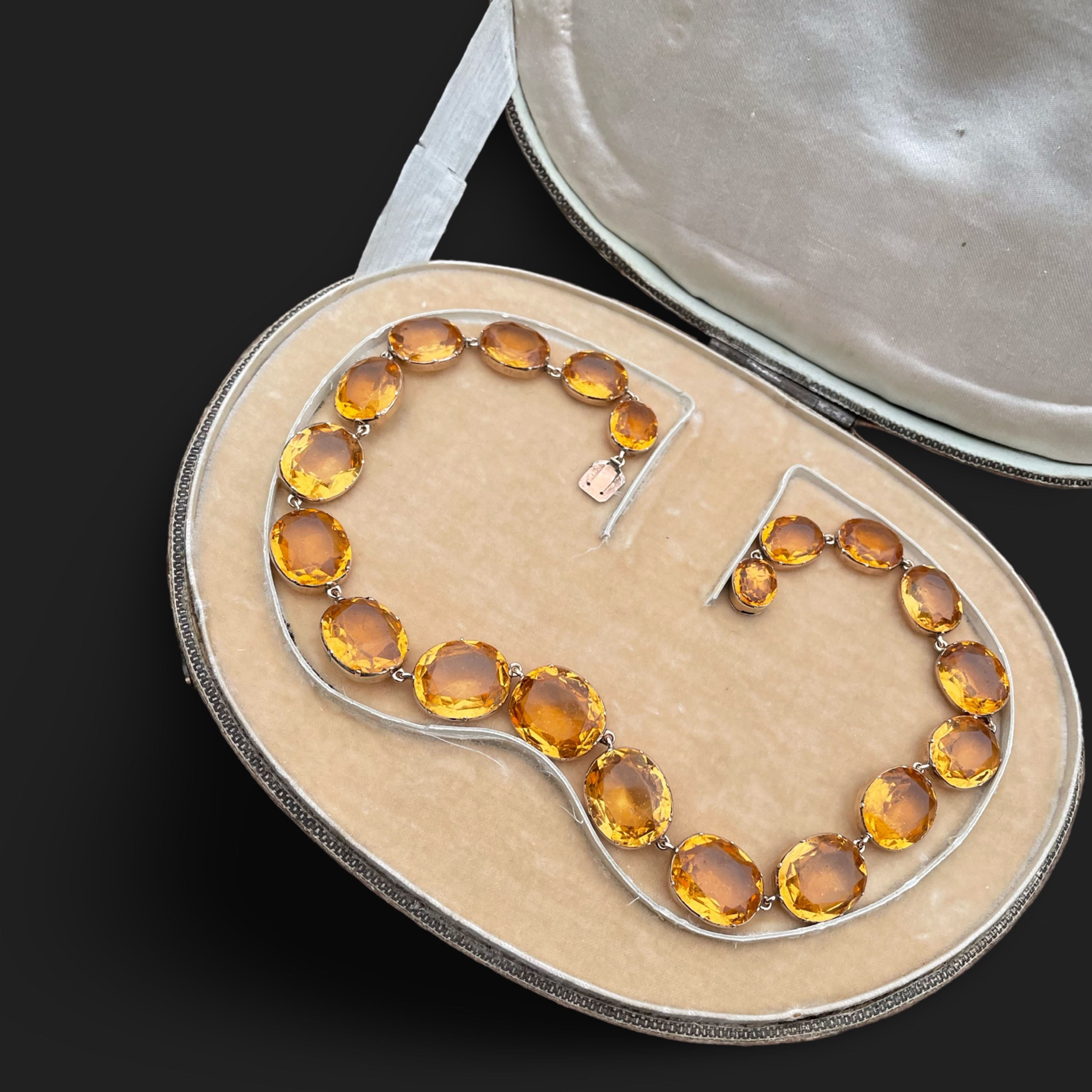 Early 19th Century Citrine Paste Riviere