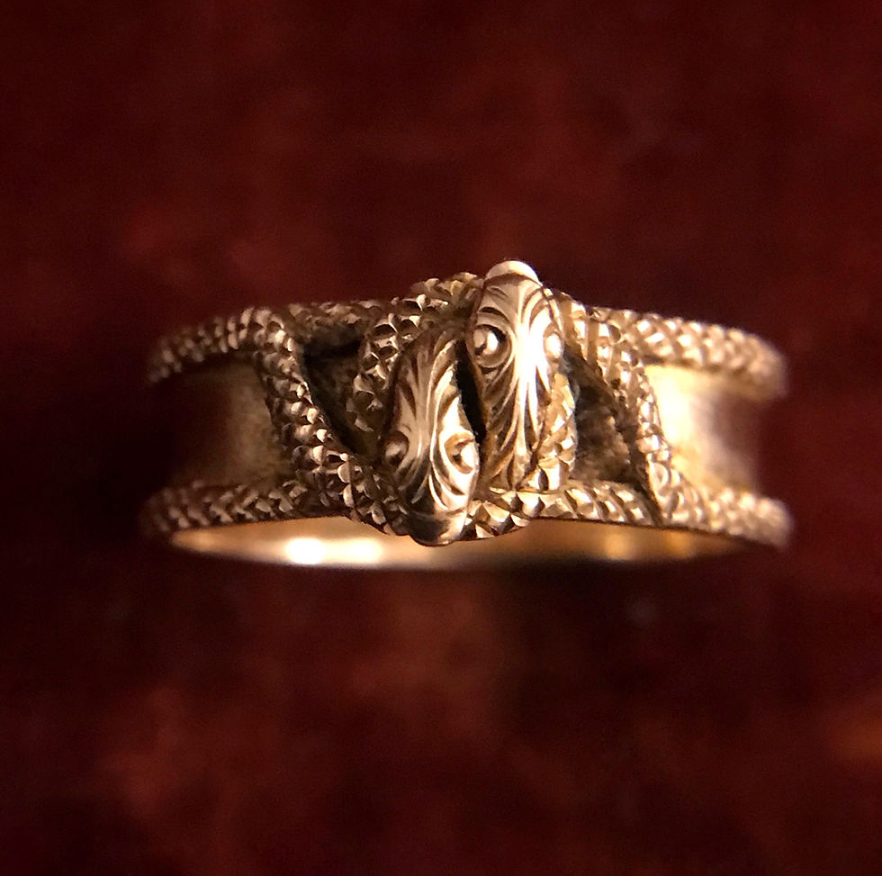 Thumbnail: Early Victorian Intertwined Snake Ring 1839 