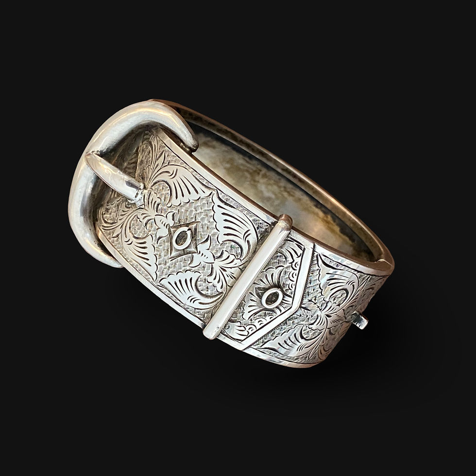 Thumbnail: Antique Silver Buckle Cuff 