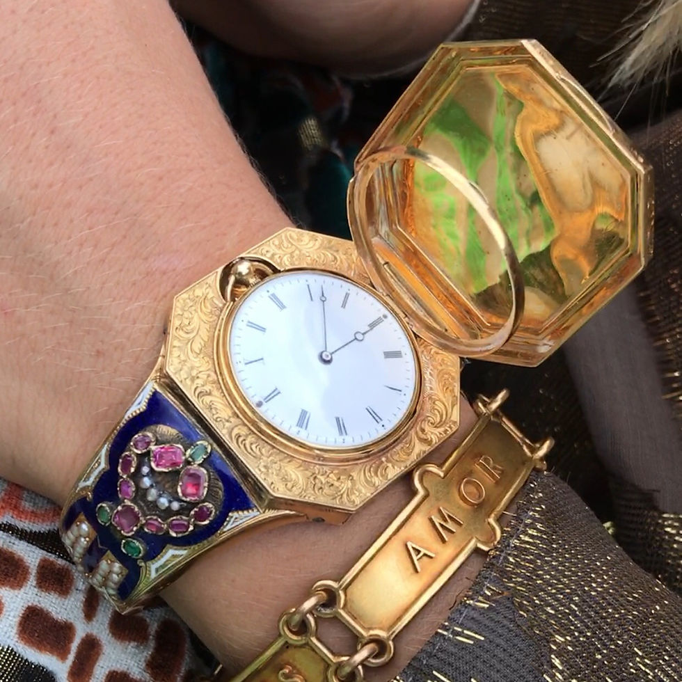 Thumbnail: Rare 19th Century French Bracelet With Removable Watch