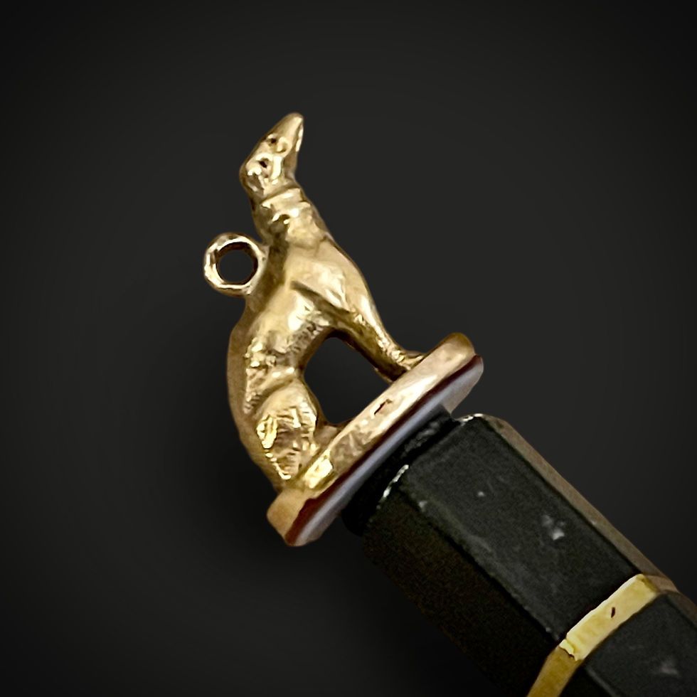 Thumbnail: Antique Mini Dog Fob 