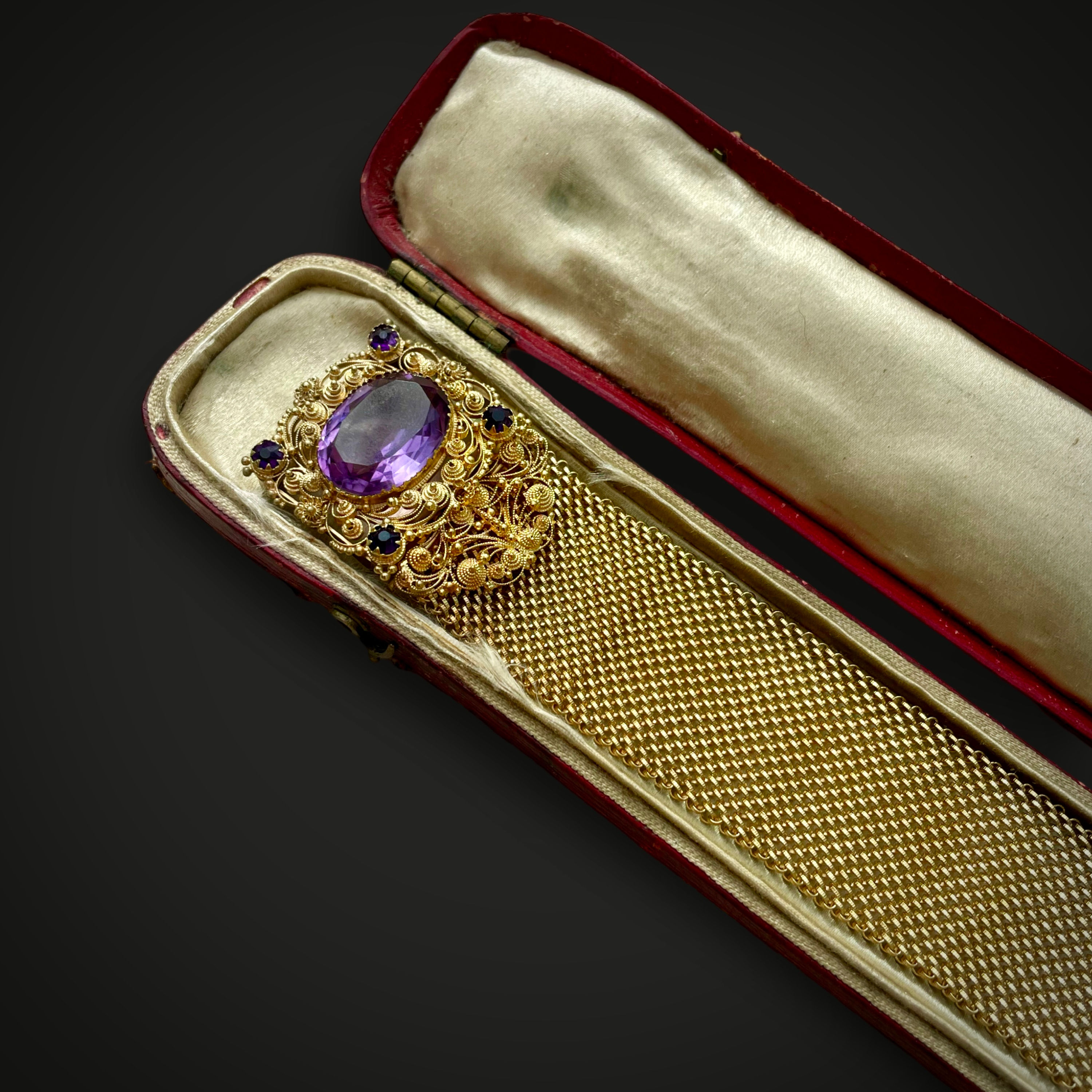 Regency Amethyst Bracelet In Original Box 